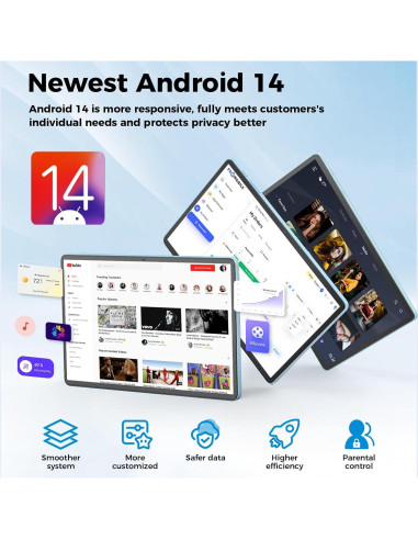 Tableta Suicoey P80 11" Android 14 12GB 128GB Verde
