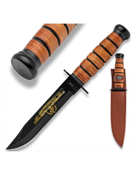 Cuchillo de Combate Tributo USMC United Cutlery 31 cm Negro Dorado Cuchillo de Combate Tributo USMC United Cutlery 31 cm Negro Dorado