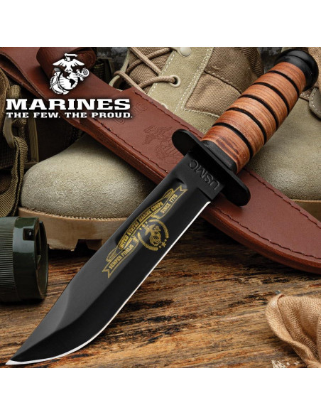Cuchillo de Combate Tributo USMC United Cutlery 31 cm Negro Dorado Cuchillo de Combate Tributo USMC United Cutlery 31 cm Negro Dorado