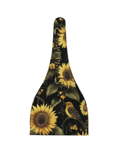 Gorro suave de nudo para bebé 0-6 meses - Girasoles y pájaros