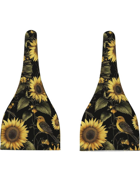 Gorro suave de nudo para bebé 0-6 meses - Girasoles y pájaros Gorro suave de nudo para bebé 0-6 meses - Girasoles y pájaros