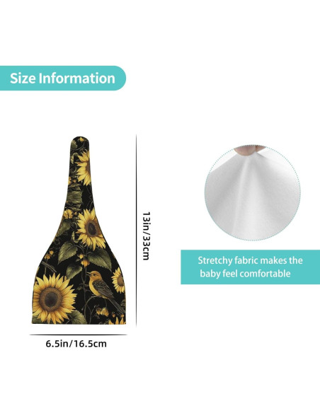 Gorro suave de nudo para bebé 0-6 meses - Girasoles y pájaros Gorro suave de nudo para bebé 0-6 meses - Girasoles y pájaros