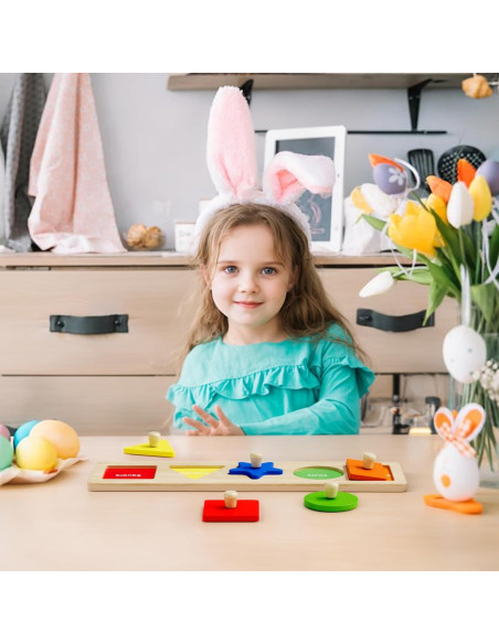 Rompecabezas de Madera Montessori QODOFLR para Niños 1-3 Años Rompecabezas de Madera Montessori QODOFLR para Niños 1-3 Años