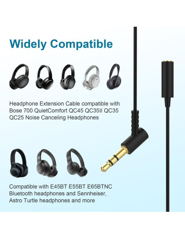 Cable de extensión de audio 3.5mm Zosvoses 1.22m para auriculares