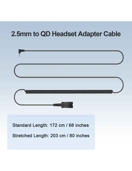 Adaptador de Auriculares 2.5mm CalleZ para Teléfonos Fijos Adaptador de Auriculares 2.5mm CalleZ para Teléfonos Fijos