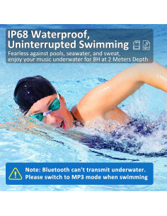 Auriculares de Conducción Ósea KOPIDOE X8 IP68 32GB Naranja 2