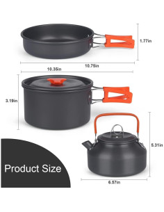 Juego de Utensilios de Cocina para Camping yoyomax 14 Piezas 2