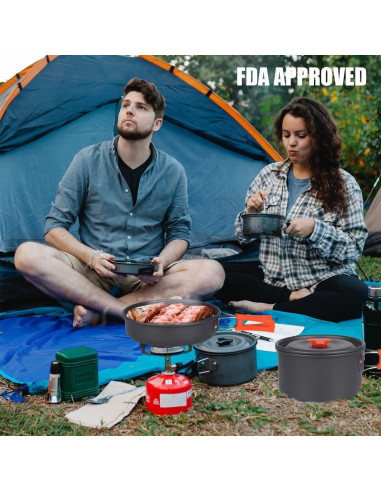 Juego de Utensilios de Cocina para Camping yoyomax 14 Piezas