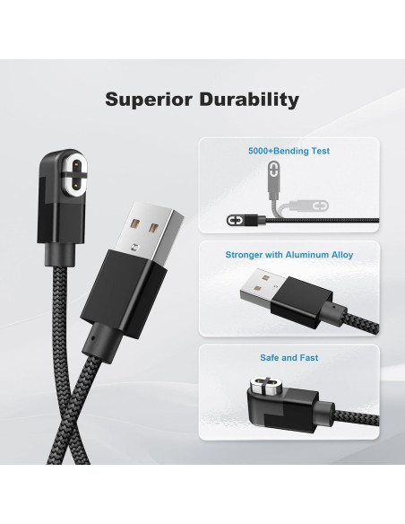 Cable de Carga Magnético RUXELY para Auriculares Shokz 1.2M Cable de Carga Magnético RUXELY para Auriculares Shokz 1.2M