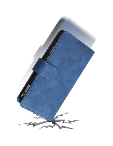 Funda de Cartera Asuwish para Google Pixel 8 Pro Azul con Protector