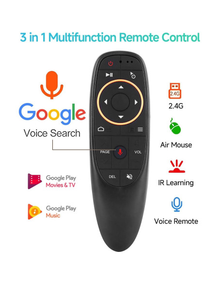 Control Remoto Inalámbrico EASYTONE Air Mouse 2.4GHz con Voz Control Remoto Inalámbrico EASYTONE Air Mouse 2.4GHz con Voz