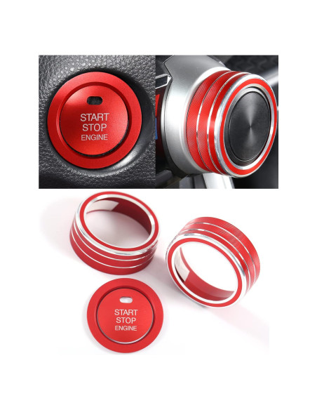 4 Piezas Accesorios Interior Toyota RAV4 2019-2025 Rojo 4 Piezas Accesorios Interior Toyota RAV4 2019-2025 Rojo