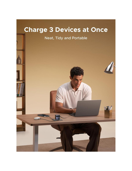 Cargador Rápido UGREEN Nexode 45W USB-C 3 Puertos Plegable Cargador Rápido UGREEN Nexode 45W USB-C 3 Puertos Plegable