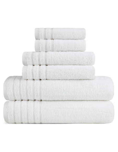 Juego de Toallas de Lujo 100% Algodón Turco BW Luxe Home 6 Piezas Juego de Toallas de Lujo 100% Algodón Turco BW Luxe Home 6 Piezas