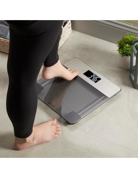 Báscula Digital de Baño Taylor 200 kg Vidrio Tinte Acero Inoxidable Báscula Digital de Baño Taylor 200 kg Vidrio Tinte Acero Inoxidable