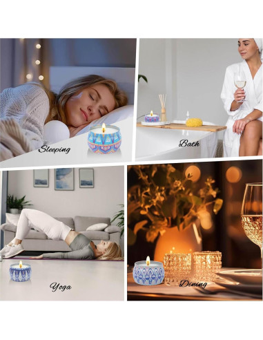 Set de 4 Velas Aromáticas LIVILLA de Cera de Soja 124.74 g