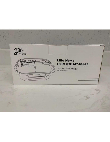 Caja de Almuerzo Bento Lille Home 920ml Acero Inoxidable 2 Compartimentos