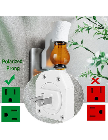 Difusor de Aceite Esencial Enchufable Earffloz 2 Paquetes Blanco