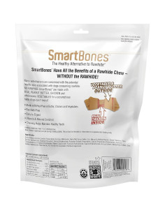 SmartBones Masticables Medianos Sin Piel con Mantequilla de Maní - Paquete de 4 2
