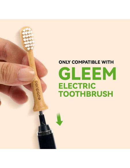 Cabezas de cepillo de dientes de bambú Ponpace para Gleem Cabezas de cepillo de dientes de bambú Ponpace para Gleem