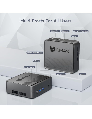 Bmax B3 Mini PC 256GB SSD 8GB LPDDR4 Intel N5095 4K