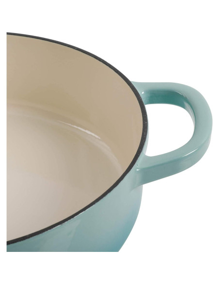 Crock-Pot Braiser de Hierro Fundido 5 Qt Aqua Antiadherente Crock-Pot Braiser de Hierro Fundido 5 Qt Aqua Antiadherente