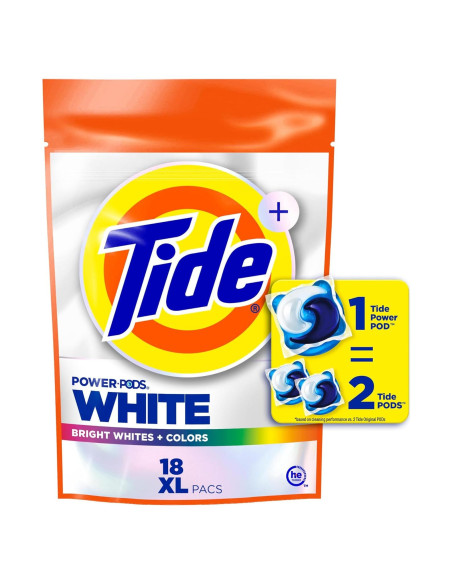 Detergente en Cápsulas Tide Power PODS OXI 18 Unidades - Aclara Blancos Detergente en Cápsulas Tide Power PODS OXI 18 Unidades - Aclara Blancos