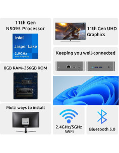 Bmax B3 Mini PC Intel N5095 8GB RAM 256GB SSD 4K 2