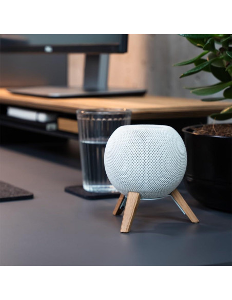 Trípode de Madera para HomePod Mini Balolo Roble Blanco Trípode de Madera para HomePod Mini Balolo Roble Blanco