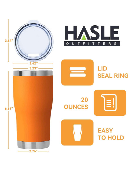 Vaso Aislado HASLE OUTFITTERS 20 oz Naranja Doble Pared Vaso Aislado HASLE OUTFITTERS 20 oz Naranja Doble Pared
