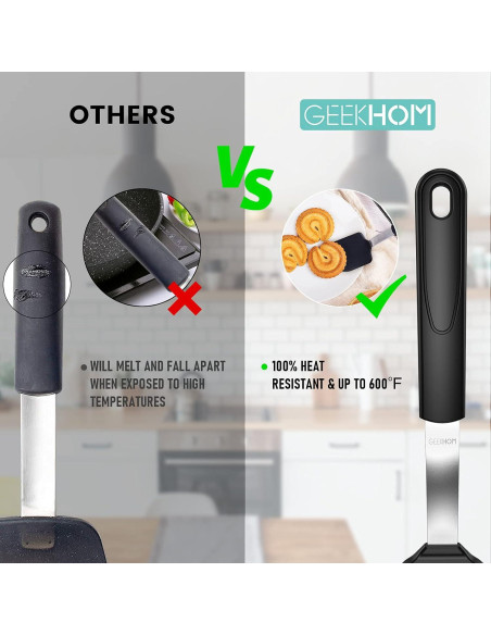 Espátula Mini de Silicona GEEKHOM Resistente al Calor 315C Espátula Mini de Silicona GEEKHOM Resistente al Calor 315C
