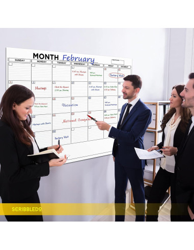 Calendario de Pared Grande 121.9x91.4cm Scribbledo 2024