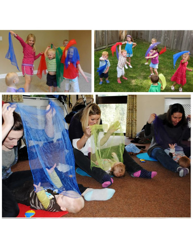 Bufandas de Baile para Niños 12 Pcs 61x61 cm Lolakee