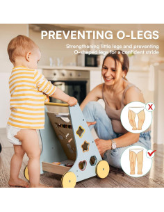 Andador de Madera Robotime para Bebés - Juguete de Empuje 6 en 1 2