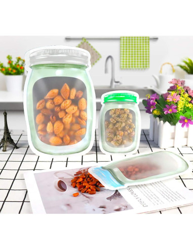 Bolsas de Almacenamiento Reutilizables Enkrio 20 PCS Herméticas