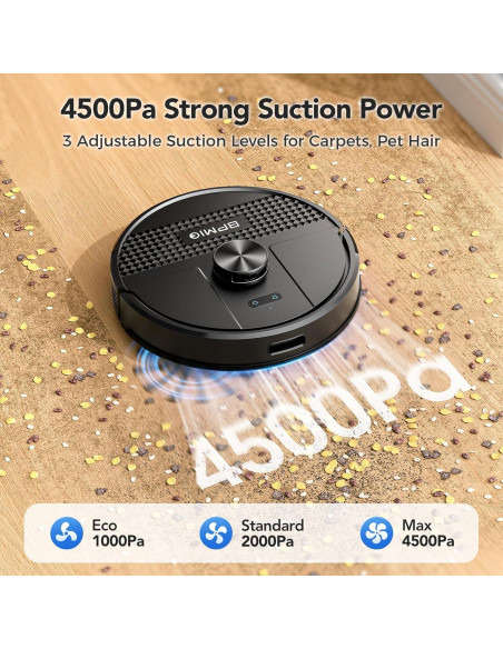Aspiradora Robot BPMIO B12 4500Pa LiDAR 145 Min Carga Aspiradora Robot BPMIO B12 4500Pa LiDAR 145 Min Carga
