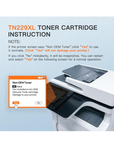Cartuchos de Tóner E-Z Ink TN229XL Compatibles para Brother