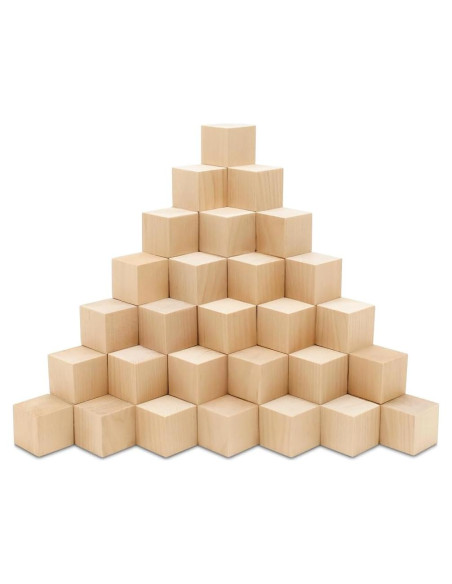 Cubos de Madera Sin Terminar 3.81 cm Woodpeckers - Paquete de 24 Cubos de Madera Sin Terminar 3.81 cm Woodpeckers - Paquete de 24