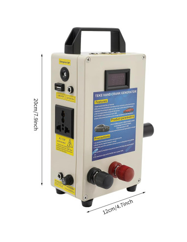 Generador de Manivela Dfmyhked 15600mAh 150W Emergencia Beige