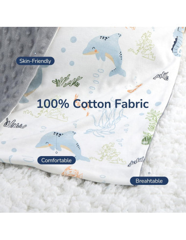 Manta para Bebés usbettas 76x102cm Suave Algodón Polar Ballena