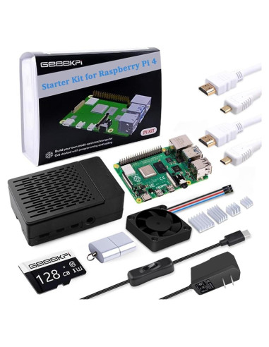 Kit de Inicio GeeekPi para Raspberry Pi 4B 8GB - 128GB SD