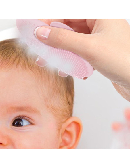 Cepillo de Baño para Bebés Genérico - Silicona Rosa Exfoliador Cepillo de Baño para Bebés Genérico - Silicona Rosa Exfoliador