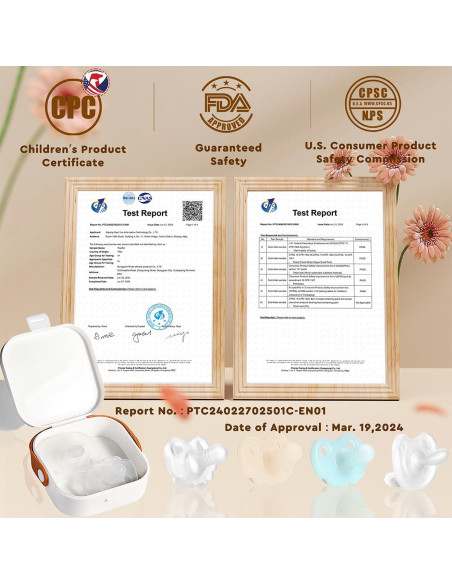 Set de 4 Chupetes Ortodónticos de Silicona para Bebés 0+ Meses Set de 4 Chupetes Ortodónticos de Silicona para Bebés 0+ Meses