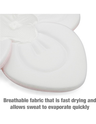 Almohadilla de Baño para Bebés PandaEar Rosa Suave y Segura
