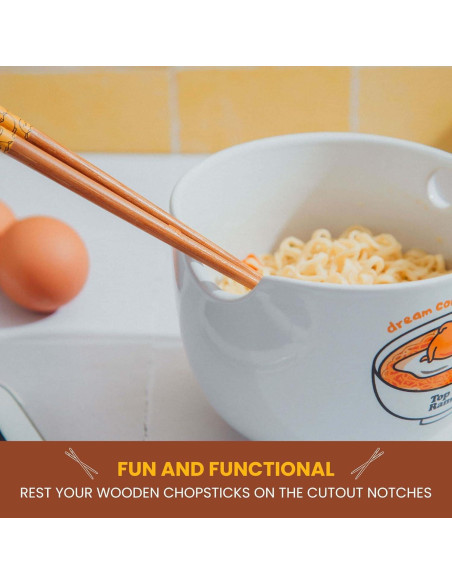 Conjunto de vajilla para ramen Silver Buffalo Gudetama 567g Conjunto de vajilla para ramen Silver Buffalo Gudetama 567g