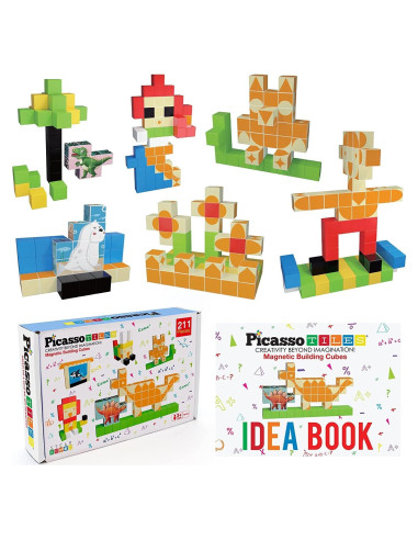 Cubos de Rompecabezas Magnéticos PicassoTiles 103 Piezas