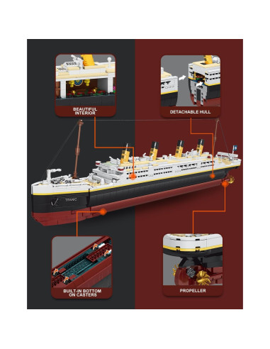Bloques de Construcción Titanic dOvOb 2022 Piezas 68.58 cm