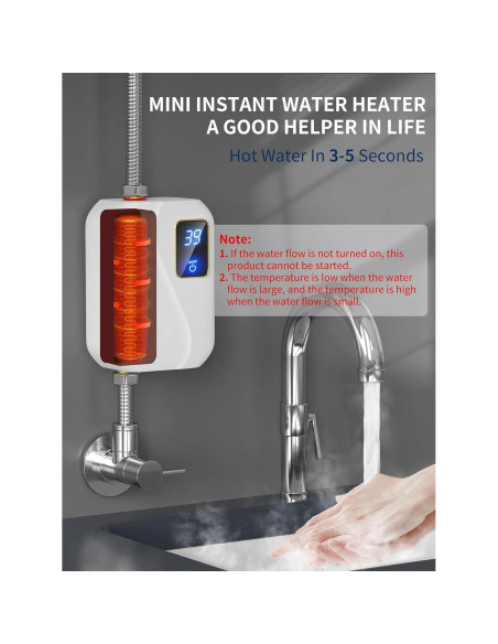 Calentador de Agua Eléctrico Instantáneo Green Point 3000W Calentador de Agua Eléctrico Instantáneo Green Point 3000W