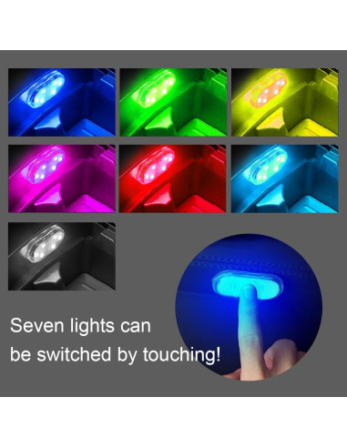 Luces LED Inalámbricas JOYCOURT para Interior de Coche 4PCS