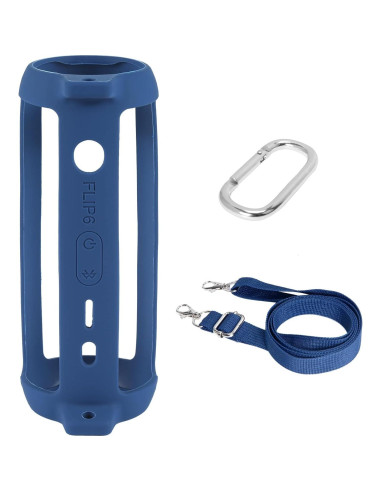 Funda de Silicona Suave co2CREA para JBL Flip 6 Azul